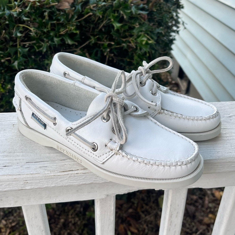 Sebago Docksides Portland Woman Leather lace up shoes